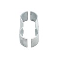 Chain Link 1 5/8" [1 5/8" OD] x 1 5/8" [1 5/8" OD] Saddle Clamp, Kennel Clamp (Galvanized Steel) (Clamp)