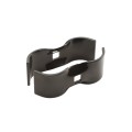 Chain Link 1 5/8" [1 3/8" OD] x 1 5/8" [1 3/8" OD] Saddle Clamp, Kennel Clamp (Powder Coated Black Hot Dip Galvanized Steel) (Clamp)
