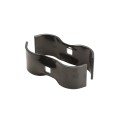 Chain Link 1 5/8" [1 3/8" OD] x 1 5/8" [1 3/8" OD] Saddle Clamp, Kennel Clamp (Powder Coated Black Hot Dip Galvanized Steel) (Clamp)