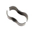 Chain Link 1 5/8" [1 3/8" OD] x 1 5/8" [1 3/8" OD] Saddle Clamp, Kennel Clamp (Powder Coated Black Hot Dip Galvanized Steel) (Clamp)