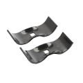 Chain Link 1 5/8" [1 3/8" OD] x 1 5/8" [1 3/8" OD] Saddle Clamp, Kennel Clamp (Powder Coated Black Hot Dip Galvanized Steel) (Clamp)