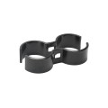 Chain Link 2" [1 7/8" OD] x 2" [1 7/8" OD] Saddle Clamp, Kennel Clamp (Powder Coated Black Hot Dip Galvanized Steel) (Clamp)