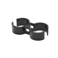 Chain Link 2" [1 7/8" OD] x 2" [1 7/8" OD] Saddle Clamp, Kennel Clamp (Powder Coated Black Hot Dip Galvanized Steel) (Clamp)
