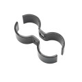 Chain Link 2" [1 7/8" OD] x 2" [1 7/8" OD] Saddle Clamp, Kennel Clamp (Powder Coated Black Hot Dip Galvanized Steel) (Clamp)