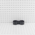 Chain Link 2" [1 7/8" OD] x 2" [1 7/8" OD] Saddle Clamp, Kennel Clamp (Powder Coated Black Hot Dip Galvanized Steel) (Clamp)
