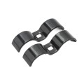 Chain Link 2" [1 7/8" OD] x 2" [1 7/8" OD] Saddle Clamp, Kennel Clamp (Powder Coated Black Hot Dip Galvanized Steel) (Clamp)