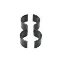 Chain Link 2" [1 7/8" OD] x 2" [1 7/8" OD] Saddle Clamp, Kennel Clamp (Powder Coated Black Hot Dip Galvanized Steel) (Clamp)