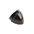 Chain Link 2" Black Die-Cast Aluminum External Acorn Post Cap (Fits 1 7/8" OD) Chain Link Acorn Pipe Post Cap