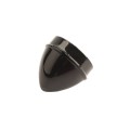 Chain Link 2" Black Die-Cast Aluminum External Acorn Post Cap (Fits 1 7/8" OD) Chain Link Acorn Pipe Post Cap