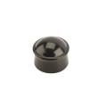 Chain Link Fence 1 5/8" Powder-Coated Black Round Dome External Fence Post Cap (Pressed Steel)
