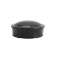 Chain Link Fence 2 1/2" [2 3/8" OD] Powder-Coated Black Round Dome External Fence Post Cap (Pressed Steel)