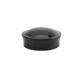 Chain Link Fence 2 1/2" [2 3/8" OD] Powder-Coated Black Round Dome External Fence Post Cap (Pressed Steel)