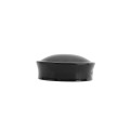 Chain Link Fence 2 1/2" [2 3/8" OD] Powder-Coated Black Round Dome External Fence Post Cap (Pressed Steel)