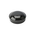 Chain Link Fence 6 5/8" Powder-Coated Black Round Dome External Fence Post Cap (Pressed Steel)