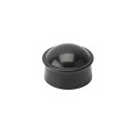 Chain Link Fence 2 1/2" [2 3/8" OD] Powder-Coated Black Round Dome External Fence Post Cap (Pressed Steel)