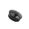 Chain Link Fence 2 1/2" [2 3/8" OD] Powder-Coated Black Round Dome External Fence Post Cap (Pressed Steel)