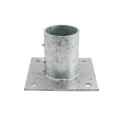 Chain Link Fence 3 1/2" (Fits 3 1/2" OD) Post Floor Flanges - Pressed Steel Ground Mount Floor Flange (Pressed Steel)