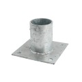 Chain Link Fence 3 1/2" (Fits 3 1/2" OD) Post Floor Flanges - Pressed Steel Ground Mount Floor Flange (Pressed Steel)