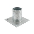 Chain Link Fence 3 1/2" (Fits 3 1/2" OD) Post Floor Flanges - Pressed Steel Ground Mount Floor Flange (Pressed Steel)