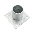 Chain Link Fence 3 1/2" (Fits 3 1/2" OD) Post Floor Flanges - Pressed Steel Ground Mount Floor Flange (Pressed Steel)