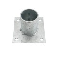 Chain Link Fence 3 1/2" (Fits 3 1/2" OD) Post Floor Flanges - Pressed Steel Ground Mount Floor Flange (Pressed Steel)