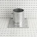 Chain Link 4" (Fits 4" OD) Post Floor Flanges - Pressed Steel Surface Mount Floor Flange (Pressed Steel) 