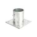 Chain Link 4" (Fits 4" OD) Post Floor Flanges - Pressed Steel Surface Mount Floor Flange (Pressed Steel)