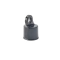 Chain Link 1 3/8" Black Offset Rail End Cup - End Rail (Aluminum) (Rail End Cups Caps-BG)