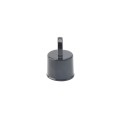 Chain Link 1 3/8" Black Offset Rail End Cup - End Rail (Aluminum) (Rail End Cups Caps-BG)