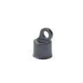 Chain Link 1 3/8" Black Offset Rail End Cup - End Rail (Aluminum) (Rail End Cups Caps-BG)