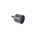Chain Link 1 3/8" Black Offset Rail End Cup - End Rail (Aluminum) (Rail End Cups Caps-BG)