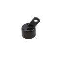 Chain Link 1 5/8" Black 2-Hole Combo Rail End Cup - End Rail (Pressed Steel)