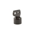 Chain Link 1 5/8" Black 2-Hole Combo Rail End Cup - End Rail (Pressed Steel)