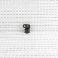 Chain Link 1 5/8" Black 2-Hole Combo Rail End Cup - End Rail (Pressed Steel)