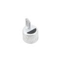 Chain Link 3" [2 7/8" OD] Half-Moon Rail End Cup - End Rail (Pressed Steel)