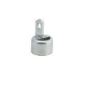 Chain Link 1 5/8" [1 5/8" OD] Half-Moon Rail End Cup - End Rail (Pressed Steel)