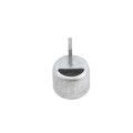 Chain Link 1 3/8" [1 3/8" OD] Half-Moon Rail End Cup - End Rail (Pressed Steel)