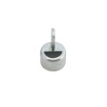 Chain Link 1 5/8" [1 5/8" OD] Half-Moon Rail End Cup - End Rail (Pressed Steel)