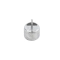 Chain Link 1 3/8" [1 3/8" OD] Half-Moon Rail End Cup - End Rail (Pressed Steel)