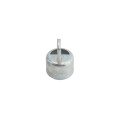 Chain Link 1 5/8" [1 5/8" OD] Half-Moon Rail End Cup - End Rail (Pressed Steel)