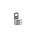 Chain Link 1 5/8" [1 5/8" OD] Half-Moon Rail End Cup - End Rail (Pressed Steel)