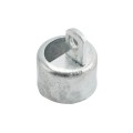 Chain Link 2 1/2" [2 3/8" OD] Half-Moon Combo Rail End Cup - End Rail (Pressed Steel) (Rail End Cups Caps)