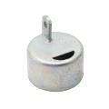Chain Link 3 1/2" [3 1/2" OD] Offset Rail End Cup - End Rail (Pressed Steel)