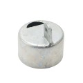 Chain Link 3 1/2" [3 1/2" OD] Offset Rail End Cup - End Rail (Pressed Steel)