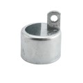Chain Link 3" [2 7/8" OD] Half-Moon Combo Rail End Cup - End Rail (Pressed Steel)
