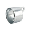 Chain Link 3" [2 7/8" OD] Half-Moon Combo Rail End Cup - End Rail (Pressed Steel)