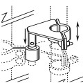 Chain Link 1 5/8" [1 5/8" OD] Rolo Rolling Gate Latch for Sliding Gates (Galvanized Pressed Steel)