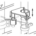 Chain Link 2" [1 7/8" OD] Rolo Rolling Gate Latch for Sliding Gates (Galvanized Pressed Steel)