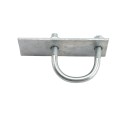 Chain Link Slide Gate Stop Bracket for 2 1/2" [2 3/8" OD] Round Gate Frames (Hot Dip Galvanized Pressed Steel) (Cantilever/Slide Hardware)