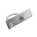 Chain Link Slide Gate Stop Bracket for 2 1/2" [2 3/8" OD] Round Gate Frames (Hot Dip Galvanized Pressed Steel) (Cantilever/Slide Hardware)